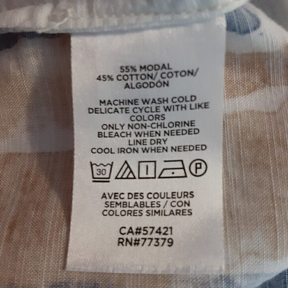 Ann Taylor Factory Cuffed Capped Sleeve Button Up Blouse  Size M - Picture 7 of 8